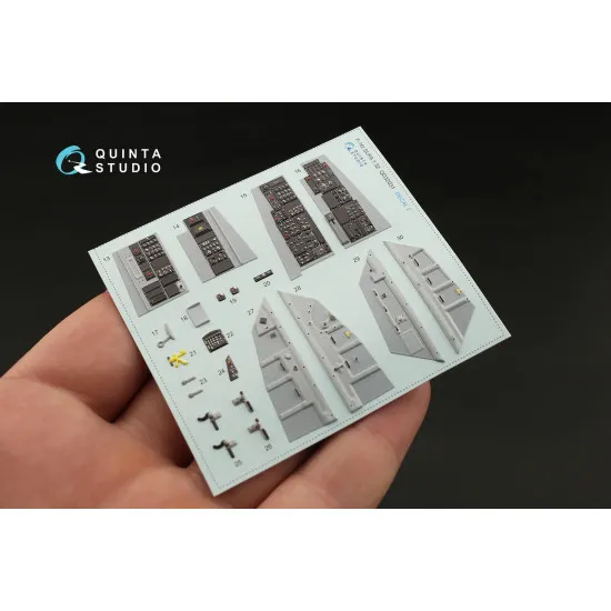 Quinta QD32031 - 1/32 3D-Printed and Coloured Interior for F-16I (Academy Kit)