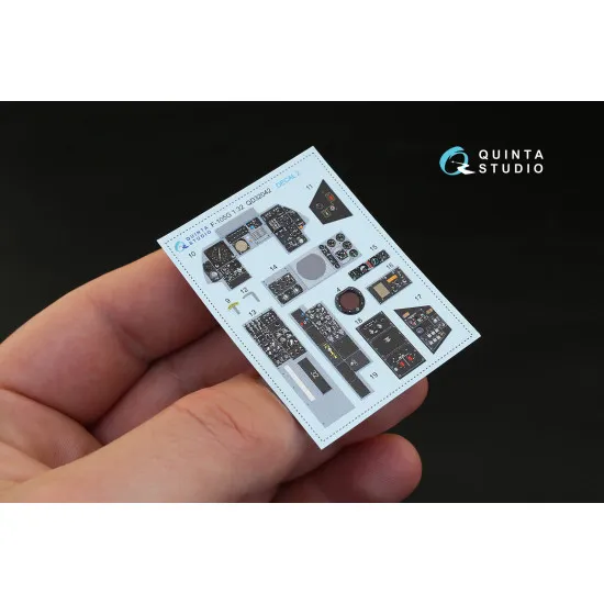 Quinta QD32042 - 1/32 3D-Printed & coloured Interior for F-105G (Trumpeter kit)