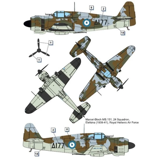 Dora Wings 72030 1/72 Marcel Bloch Mb.151 Foreign Service Aircraft