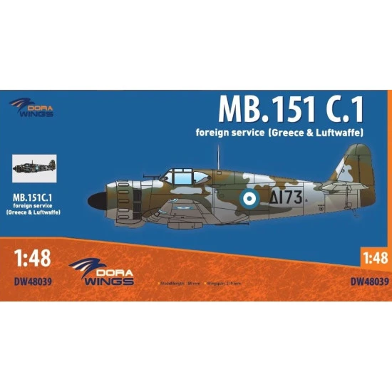 Dora Wings 48039 - 1/48 scale Marcel Bloch MB.151 foreign service aircraft