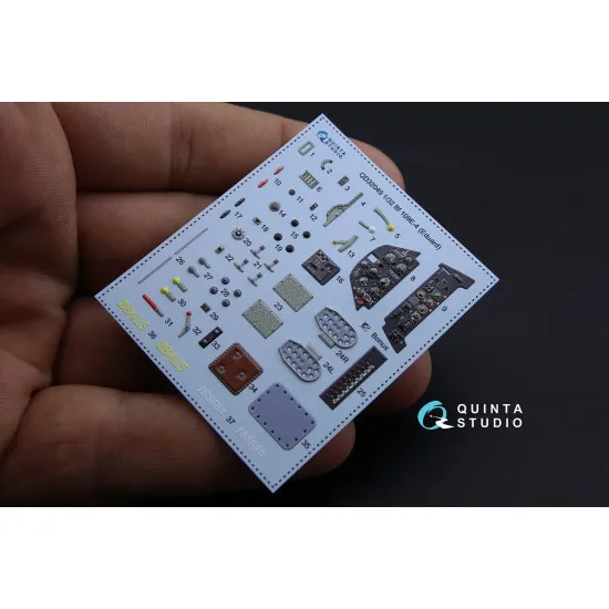 Quinta QD32049 - 1/32 3D-Printed coloured interior for Bf 109E-4 Eduard kit