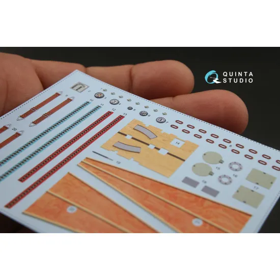 Quinta QD32050 - 1/32 3D-Printed & coloured interior for Fokker Dr.1 (Meng kit)