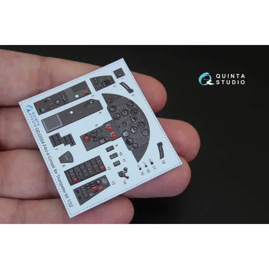 Quinta QD32054 - 1/32 3D-Printed colored interior for F4U-4 Trumpeter kit