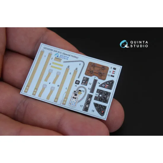 Quinta QD32056 - 1/32 3D-Printed Interior for IAR - 81C (Special Hobby kit)