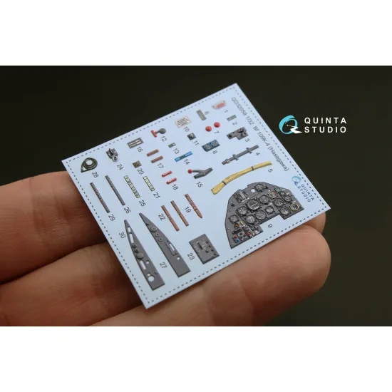 Quinta QD32058 - 1/32 3D-Printed coloured interior for Bf 109K-4 Hasegawa kit