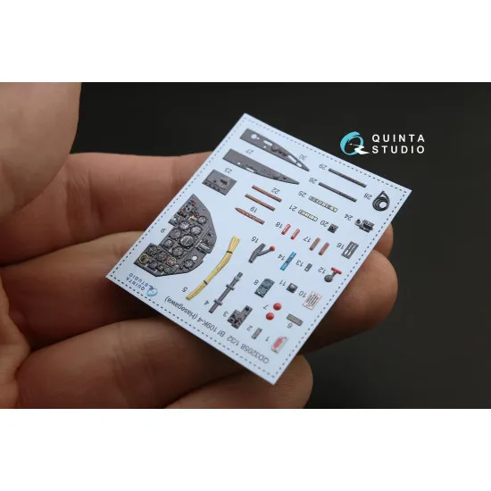 Quinta QD32058 - 1/32 3D-Printed coloured interior for Bf 109K-4 Hasegawa kit