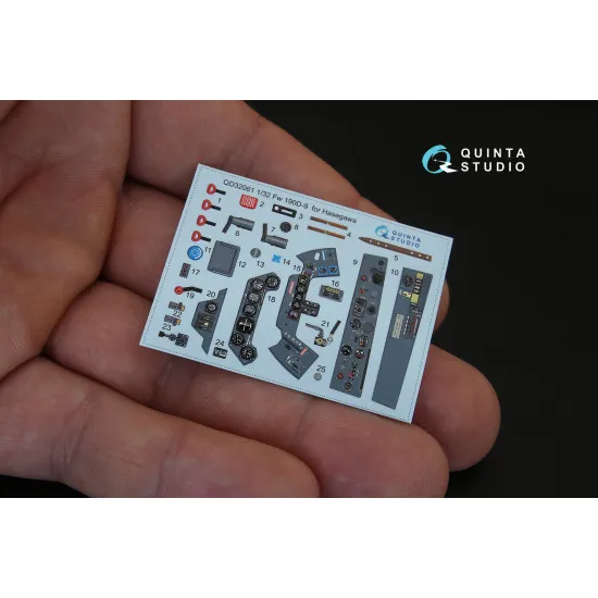 Quinta QD32061 - 1/32 3D-Printed colored interior for FW 190D-9 (Hasegawa)