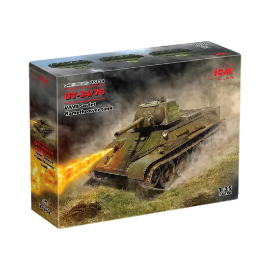 ICM 35354 - 1/35 WWII Soviet flamethrower tank gun model kit