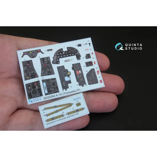 Quinta QD32064 - 1/32 3D-Printed Interior for A-1H Skyraider (Trumpeter kit)