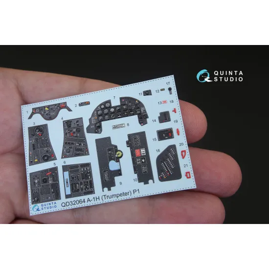 Quinta QD32064 - 1/32 3D-Printed Interior for A-1H Skyraider (Trumpeter kit)