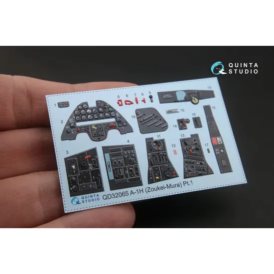 Quinta QD32065 - 1/32 3D-Printed Interior for A-1H Skyraider (ZM SWS kit)