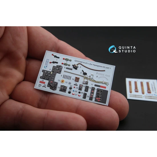 Quinta QD32066 - 1/32 3D-Printed coloured Interior for Ki-61 Hasegawa kit