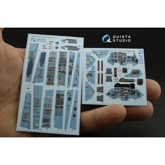 Quinta QD32072 - 1/32 3D-Printed Interior for Su-27UB (Trumpeter kit)