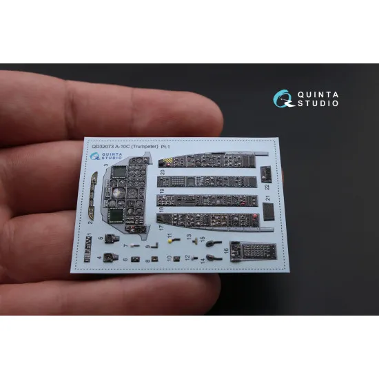 Quinta QD32073 - 1/32 3D-Printed & coloured interior for A-10C Trumpeter kit