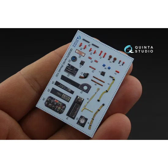 Quinta QD32075 - 1/32 He 162 3D-Printed colored interior for Revell kit