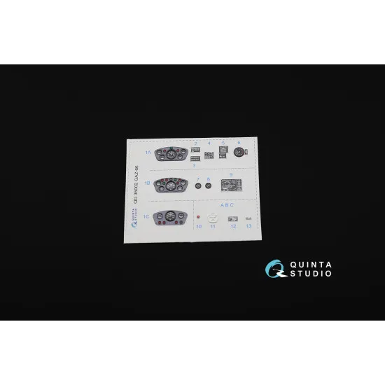 Quinta QD35002 - 1/35 3D-Printed & Coloured Interior for GAZ-66 Family Trumpeter Kits