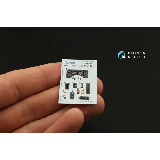 Quinta QD35009 - 1/35 3D-Printed Interior for GAZ 233014 Tiger (Meng)