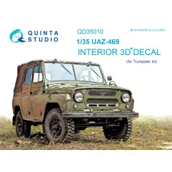 Quinta QD35010 - 1/35 3D-Printed colored Interior for UAZ 469 Trumpeter kit