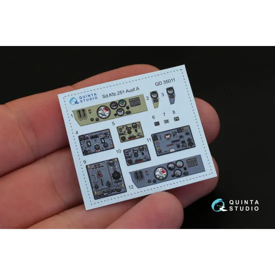 Quinta QD35011 - 1/35 3D-Printed & Coloured Interior for KFZ 251 Ausf.A (ICM kits)