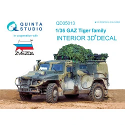 Quinta QD35013 - 1/35 3D-Printed coloured Interior for GAZ Tiger family Zvezda