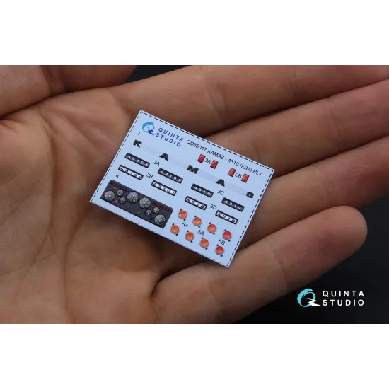 Quinta QD35017 - 1/35 3D-Printed & Coloured Interior for KAMAZ 4310 (ICM Kit)