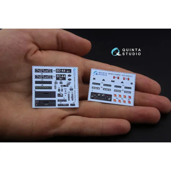 Quinta QD35017 - 1/35 3D-Printed & Coloured Interior for KAMAZ 4310 (ICM Kit)