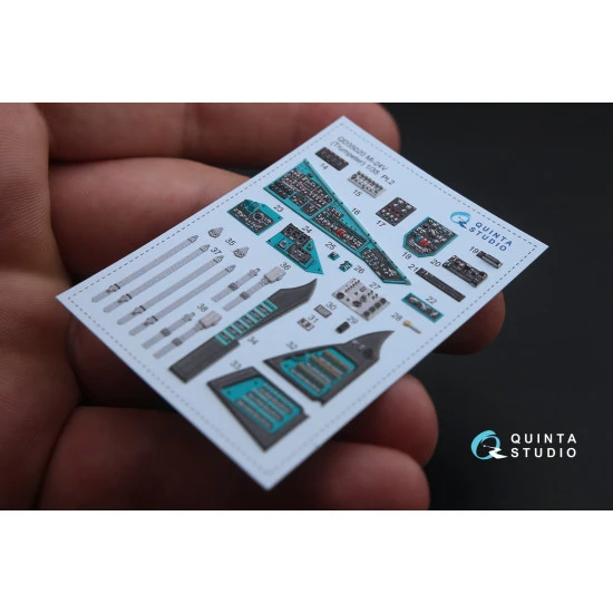 Quinta QD35020 - 1/35 3D-Printed & Coloured Interior for Mi-24V (Trumpeter Kit)