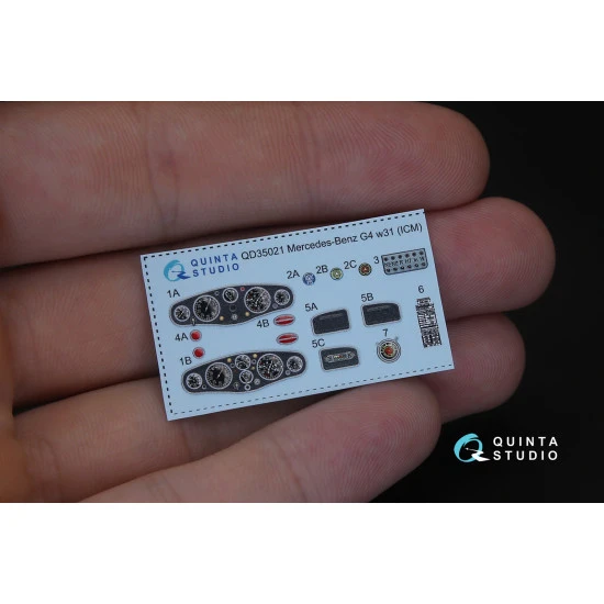 Quinta QD35021 - 1/35 3D-Printed & Coloured Interior for Mercedes-Benz G4 W31 (All Kit)