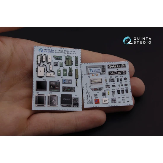 Quinta QD35023 - 1/35 3D-Printed Interior for K-4386 Typhoon VDV (MENG kit)