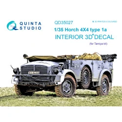 Quinta QD35027 - 1/35 3D-Printed colored Interior for Horch 4X4 type 1a Tamiya kit