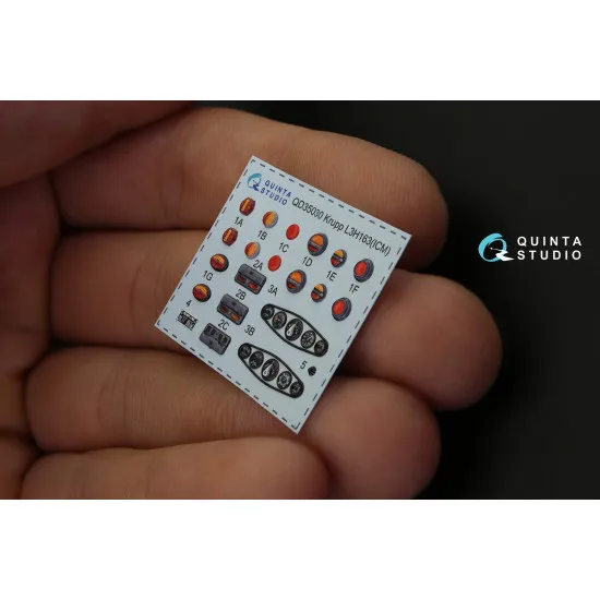 Quinta QD35030 - 1/35 3D-Printed & Coloured Interior for Krupp L3H163 (ICM Kit)