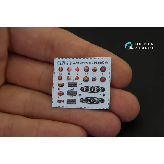 Quinta QD35030 - 1/35 3D-Printed & Coloured Interior for Krupp L3H163 (ICM Kit)