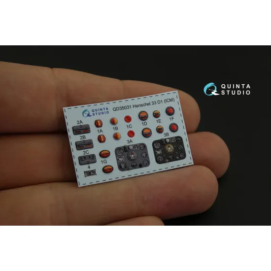 Quinta QD35031 - 1/35 3D-Printed coloured Interior for Henschel 33 D1 ICM kit