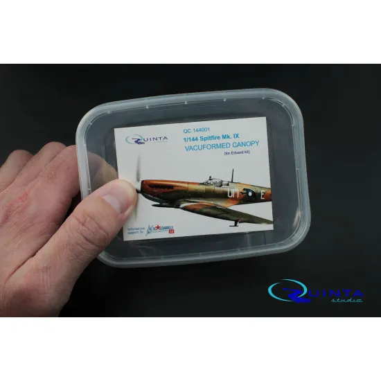 Quinta QC144001 - 1/144 Spitfire Mk.IX vacuformed clear canopy 3 pcs (for Eduard)