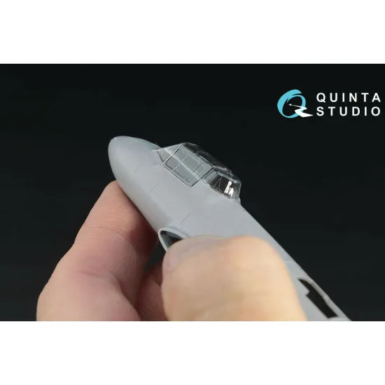 Quinta QC72001 - 1/72 vacuformed clear canopy for Pe-2 (7283 Zvezda kit)