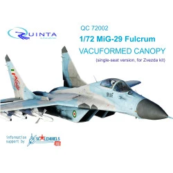 Quinta studio's QC7002 - 1/72 Vacuformed canopy for MiG-29 2x Zvezda kit