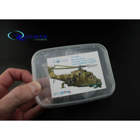 Quinta studio's QC72006 - 1/72 Bubble-version clear canopy for Mi-24/35 (Zvezda kits) Quinta studio's QC72006 - 1/72 Bubble-version clear canopy for Mi-24/35 (Zvezda kits)