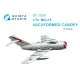 Quinta studio's QC72026 - 1/72 Vacuformed clear canopy for MiG-15 (for Eduard kit)