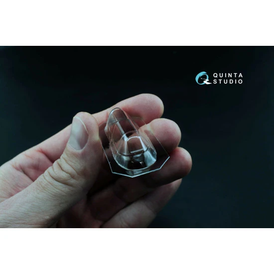 Quinta studio's QC48002-S - 1/48 Vacu clear canopy, 1 pcs for Yak-1 (early) (Modelsvit kit)