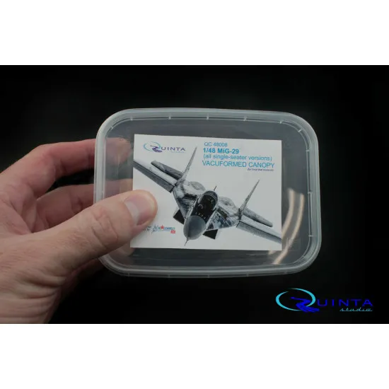 Quinta studio's QC48008 - 1/48 Vacuformed clear canopy for MiG-29 (All single version) GWH