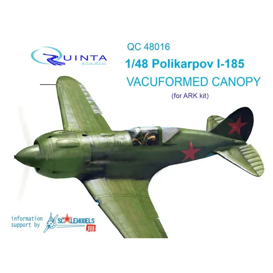 Quinta studio's QC48016 - 1/48 Vacuformed clear canopy for I-185 (ARK kits)