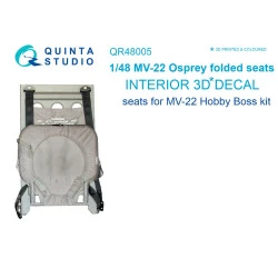 Quinta studio's QR48005 - 1/48 Osprey folded seats (26 pcs) for MV-22 (Hobby Boss kit)