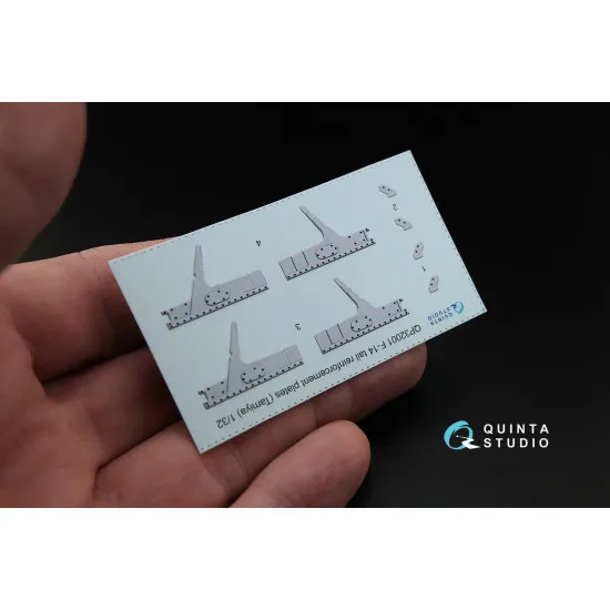 Quinta studio's QP32001 - 1/32 Tail reinforcement plates for F-14 (Tamiya kit) Quinta studio's QP32001 - 1/32 Tail reinforcement plates for F-14 (Tamiya kit)