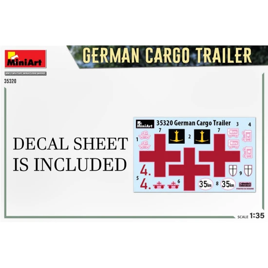 Miniart 35320 - 1/35 GERMAN CARGO TRAILER scale plastic model kit