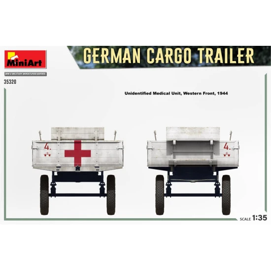 Miniart 35320 - 1/35 GERMAN CARGO TRAILER scale plastic model kit