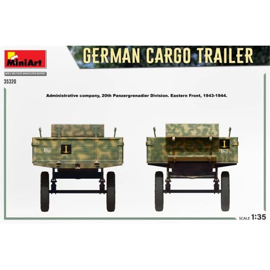 Miniart 35320 - 1/35 GERMAN CARGO TRAILER scale plastic model kit