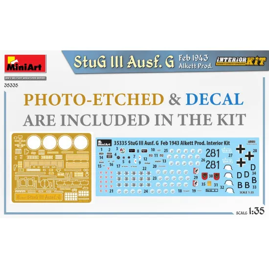 Miniart 35335 - 1/35 StuG III Ausf. G Feb 1943 Alkett Prod. INTERIOR KIT