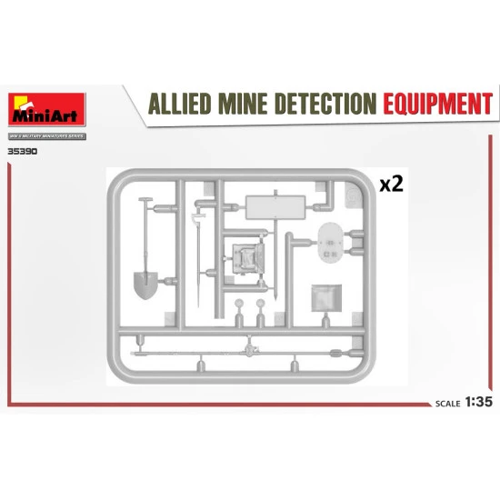Miniart 35390 - 1/35 ALLIED MINE DETECTION EQUIPMENT scale model kit Miniart 35390 - 1/35 ALLIED MINE DETECTION EQUIPMENT scale model kit