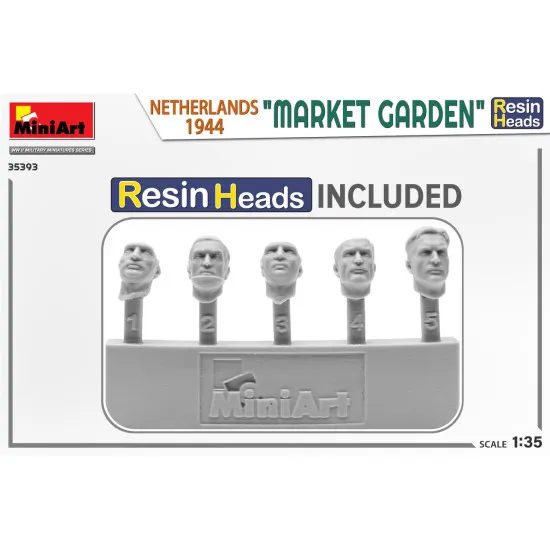 Miniart 35393 - 1/35 MARKET GARDEN NETHERLANDS 1944 RESIN HEADS