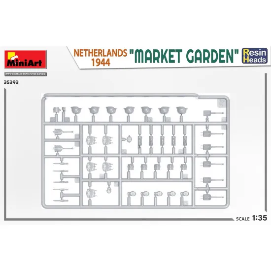 Miniart 35393 - 1/35 MARKET GARDEN NETHERLANDS 1944 RESIN HEADS
